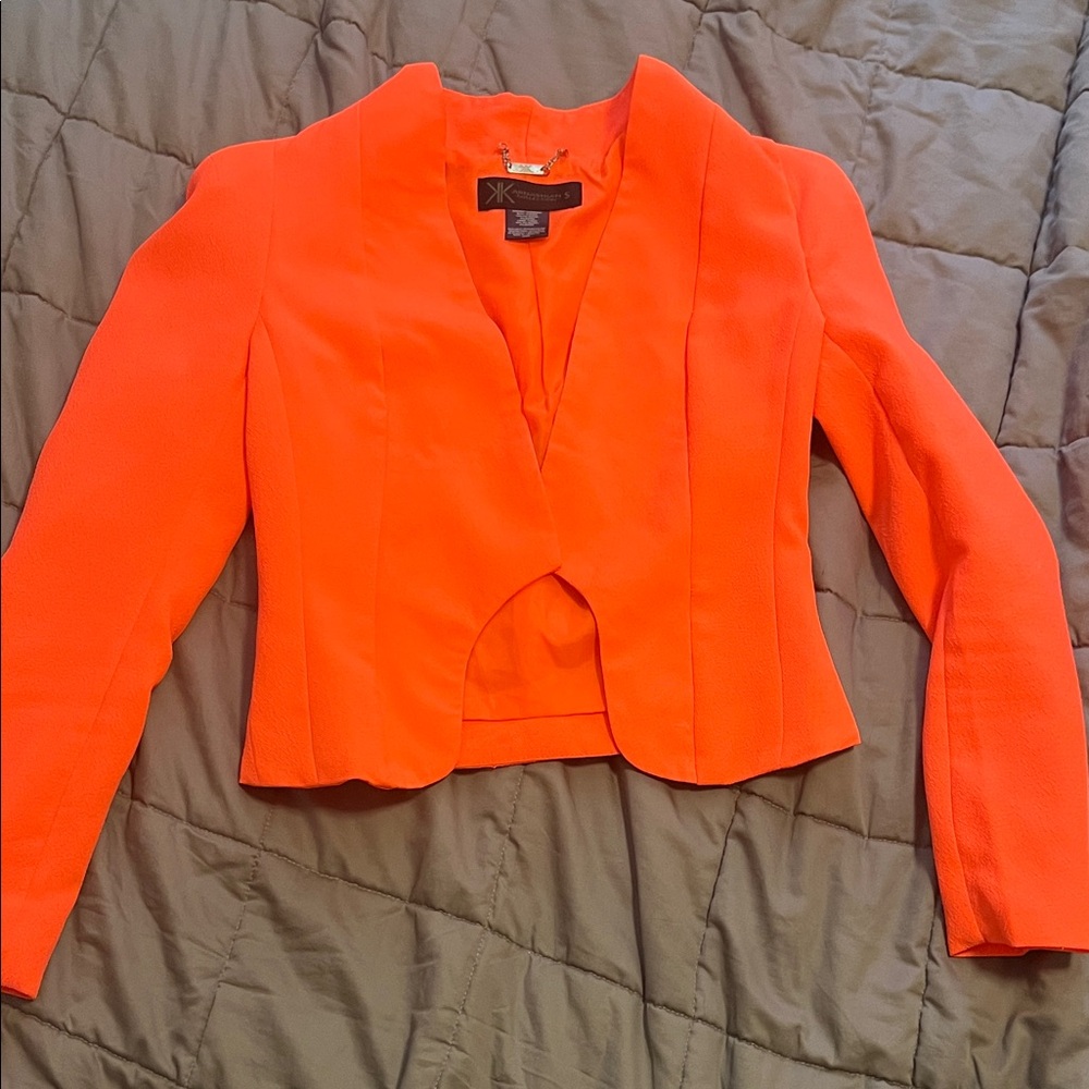 Kardashian Kollection Vibrant neon PINK CORAL small Blazer
